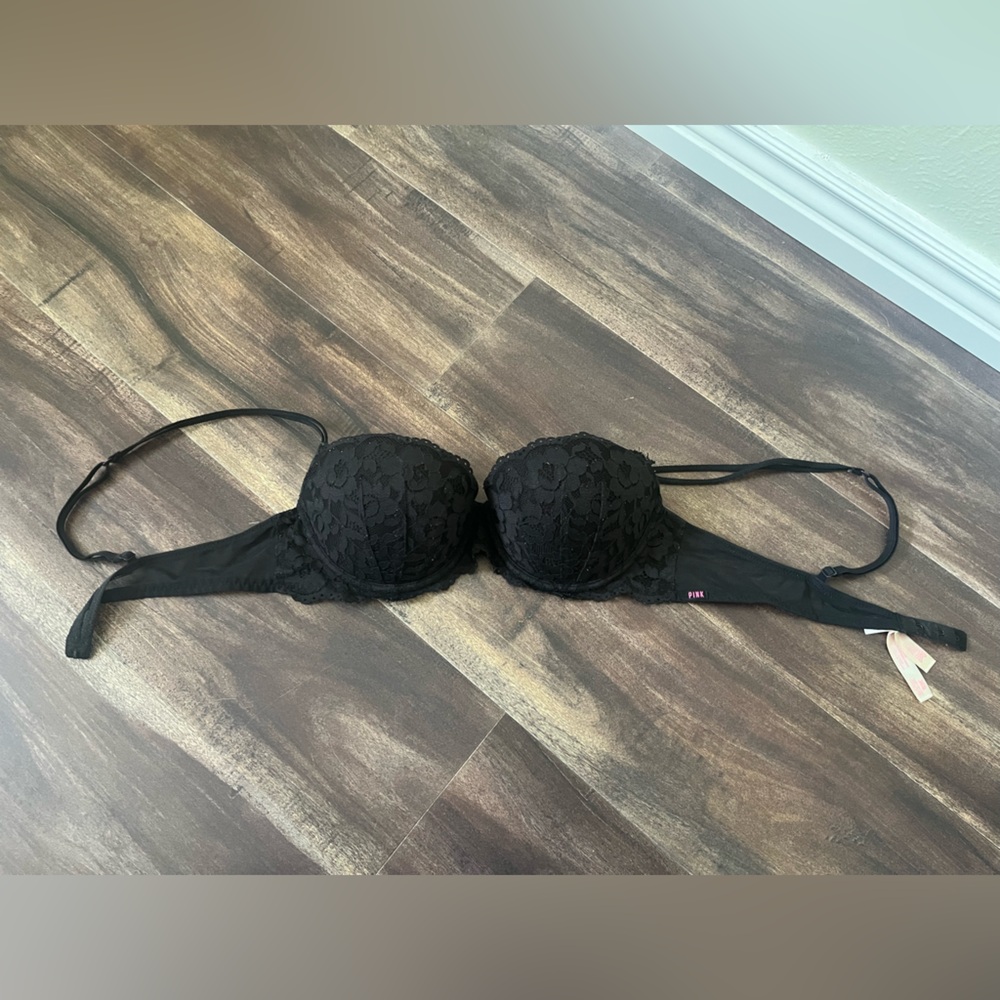 PINK Victoria's Secret Black Lace Bra